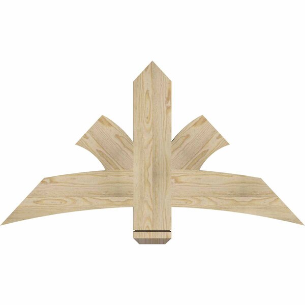 Ekena Millwork Davenport Rough Sawn Timber Gable Bracket, Douglas Fir, 48"W x 26"H x 2"D x 6"F, 13/12 Pitch GBW048X26X0206DAV00RDF - main